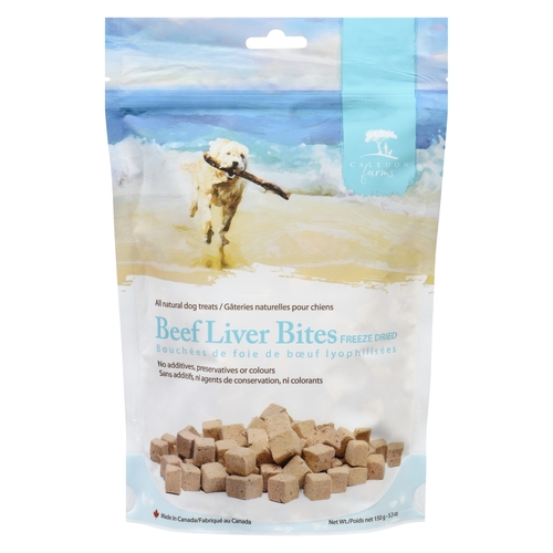 Caledon Farms - All Natural Dog Treats - Beef Liver Bites 150g, 1 Each