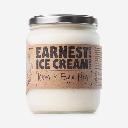 Earnest Ice Cream - Rum + Egg Nog 500ml, 1 Each