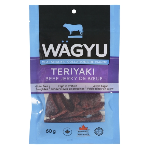 Wagyu Meat Snacks - Beef Jerky - Teriyaki 60g, 1 Each
