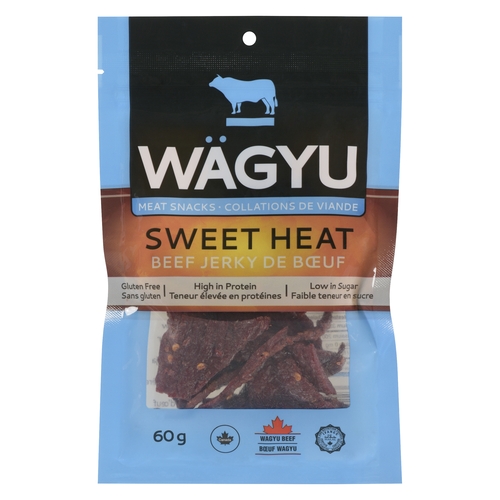 Wagyu Meat Snacks - Beef Jerky - Sweet Heat 60g, 1 Each