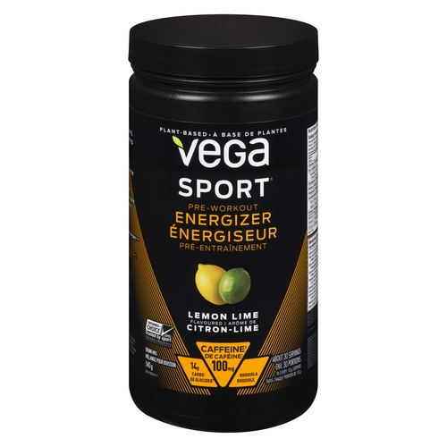 Vega Sport - Drink Mix - Pre-Workout Energizer - Lemon Lime 540g, 1 Each