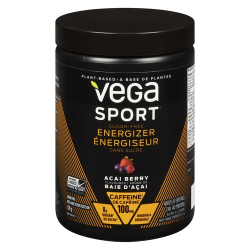 Vega Sport - Drink Mix - Energizer - Acai Berry - Sugar-Free 128g, 1 Each