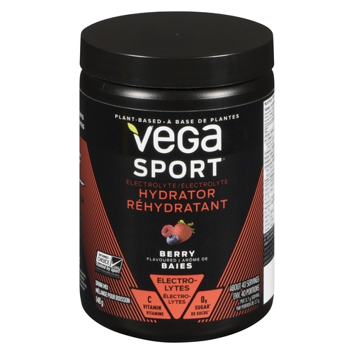 Vega Sport - Drink Mix - Electrolyte Hydrator - Berry 148g, 1 Each