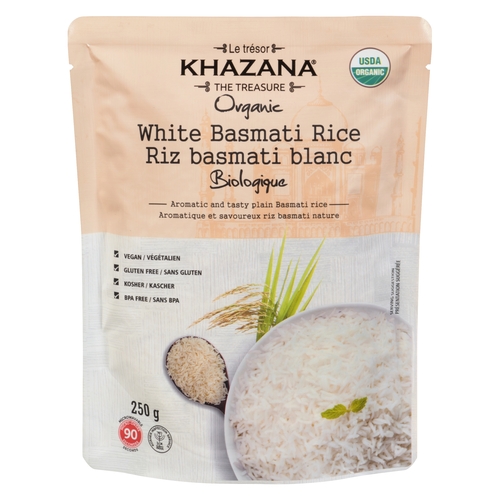 Khazana - Organic Rice - White Basmati 250g, 1 Each