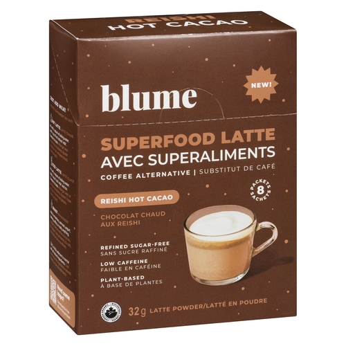 Blume - Superfood Latte Coffee Alternative - Reishi Hot Cacao 8s, 1 Each