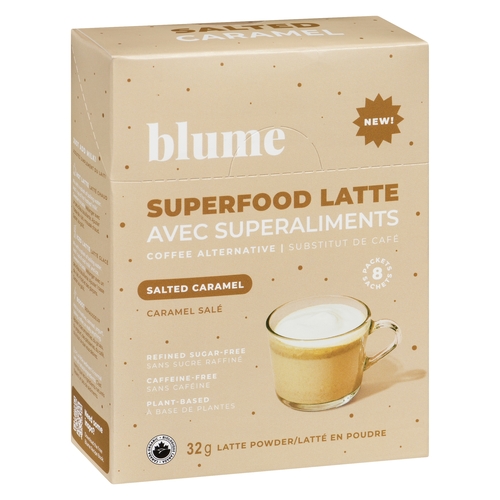 Blume - Superfood Latte Powder Coffee Alternative - Salted Caramel 8s, 1 Each