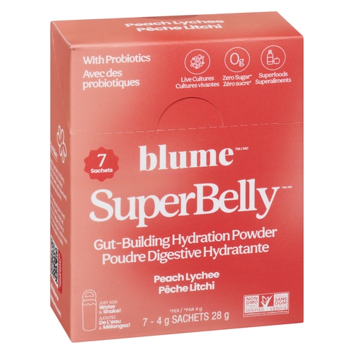 Blume SuperBelly Gut-Building Hydration Powder - Peach Lychee 7s, 1 Each