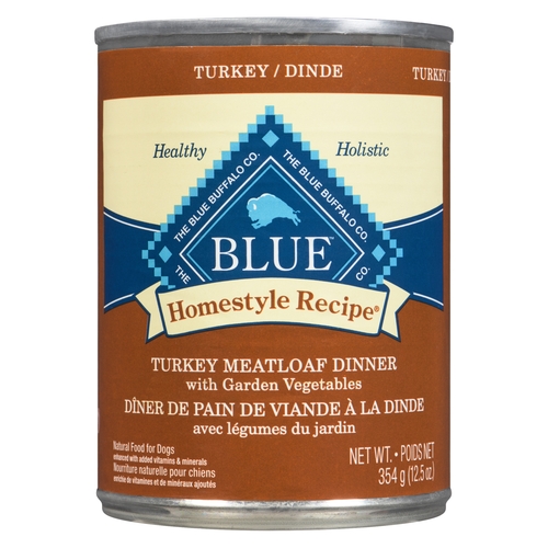 Blue Buffalo Co. - Homestyle Recipe - Natural Food for Dogs - Turkey Meatloaf Dinner with Garden Vegetables 354g, 1 Each