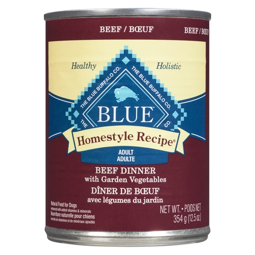 Blue Buffalo Co. - Natural Food for Dogs - Homestyle Recipe Beef Dinner with Garden Vegetables - Adult 354g, 1 Each