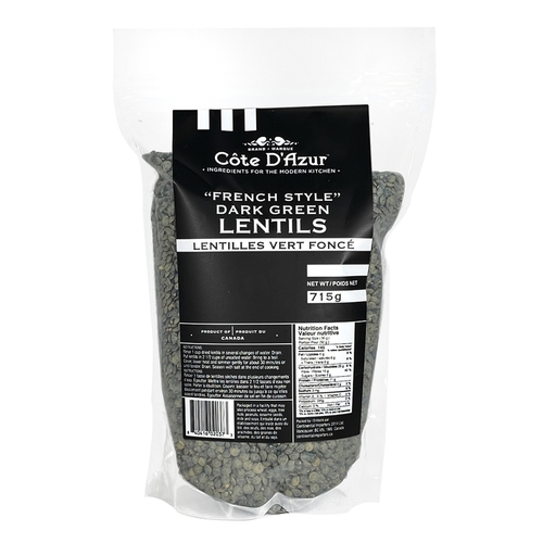 Cote D'azur - Dupuy French Style Dark Green Lentils 715g