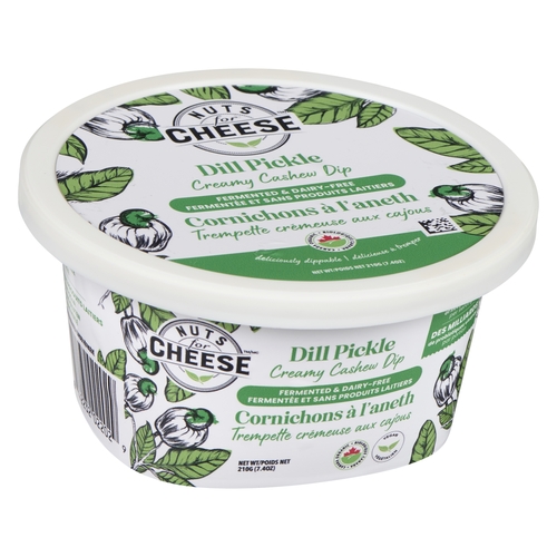 Nuts for Cheese - Organic Fermented Creamy Cashew Dip - Dill Pickle 210g, 1 Each