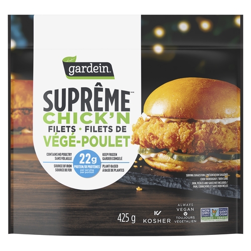 Gardein - Supreme Chick'n Filets 425g, 1 Each