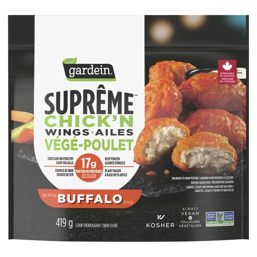 Gardein - Supreme Plant-Based Chick'n Wings - Buffalo Style 4's 419g