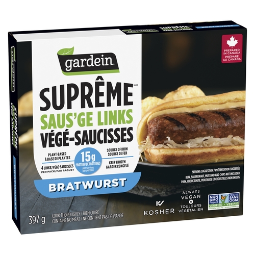 Gardein - Supreme Plant-Based Saus'ge Links - Bratwurst 4's 397g