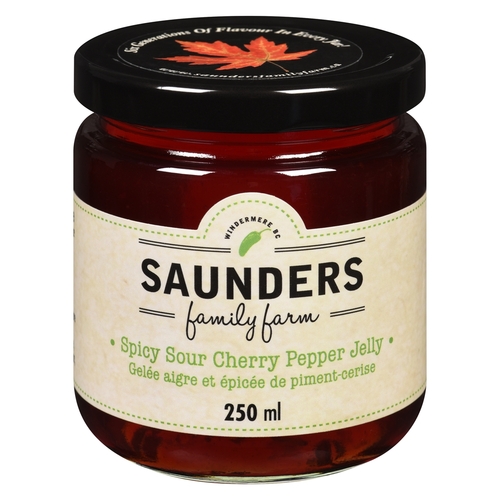 Saunders Family Farm - Jelly - Spicy Sour Cherry Pepper 250ml, 1 Each