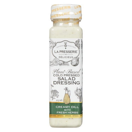 La Presserie - Cold Pressed Salad Dressing - Creamy Dill with Fresh Herbs 213ml, 1 Each
