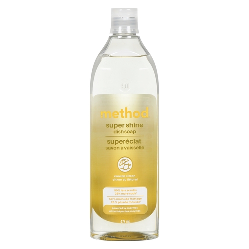 Method - Super Shine Liquid Dish Soap - Coastal Citron 473ml, 1 Each