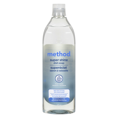 Method - Super Shine Liquid Dish Soap - Free + Clear 473ml, 1 Each