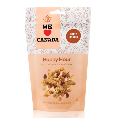 We Love Canada - Happy Hour Nutty Crunch - Nutty & Savoury Snack Mix 50g, 1 Each