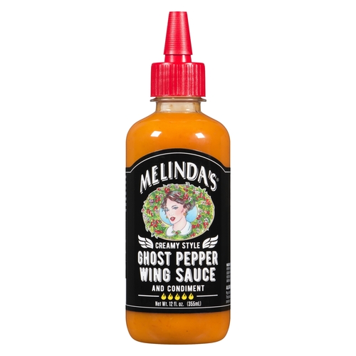 Melinda's - Ghost Pepper Wing Sauce and Condiment Creamy Style 355ml, 1 Each
