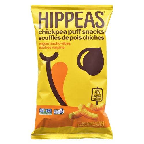 Hippeas - Chickpea Puff Snacks - Vegan Nacho Vibes 113g, 1 Each