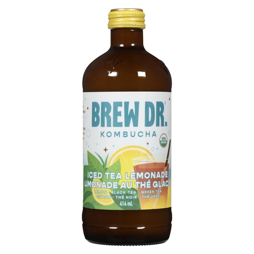 Brew Dr. Kombucha - Iced Tea Lemonade 414ml, 1 Each