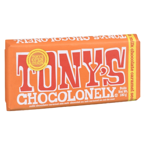 Tony's Chocolonely - Milk Chocolate Caramel Sea Salt 180g, 1 Each