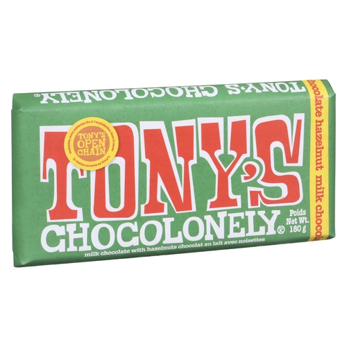 Tony's Chocolonely - Milk Chocolate with Hazelnuts 180g, 1 Each
