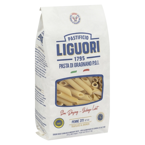 Pastificio Liguori - Durum Wheat Semolina Alimentary Pasta - Penne Ziti Nº44 454g, 1 Each