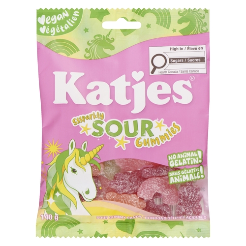 Katjes Gummy Candy - Sour Gummies 140g, 1 Each