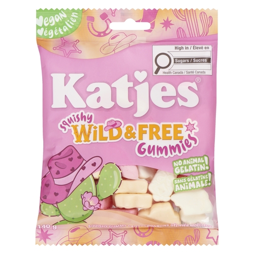 Katjes Gummy Candy - Wild & Free Gummies 140g, 1 Each