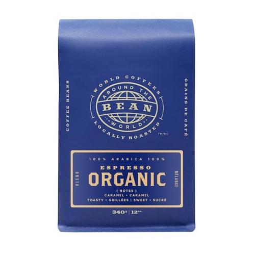 Bean Around The World - Coffee Beans - Organic Espresso 340g, 1 Each