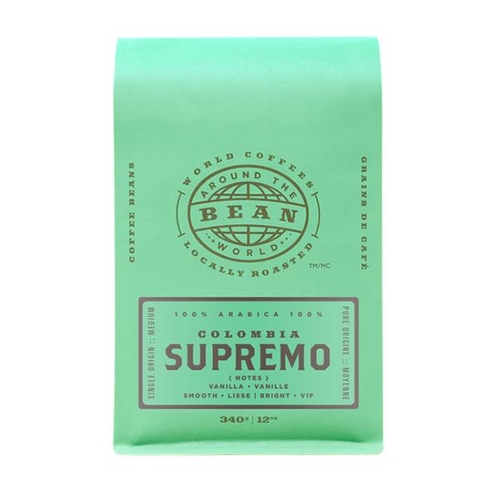 Bean Around The World - Coffee Beans - Colombia Supremo 340g, 1 Each