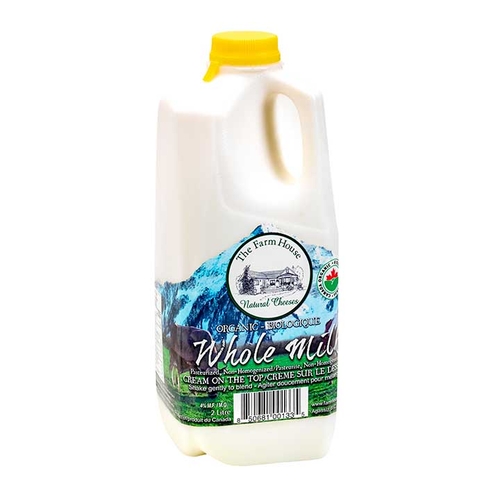 Farm House - Organic Whole Cow Milk 4% m.f. 2l, 1 Each