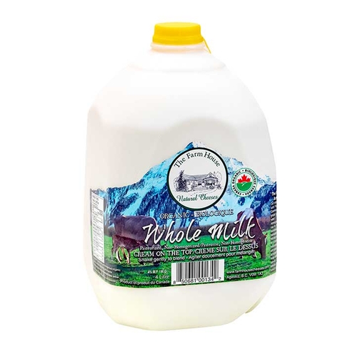 Farm House - Organic Whole Cow Milk 4% m.f. 4l, 1 Each