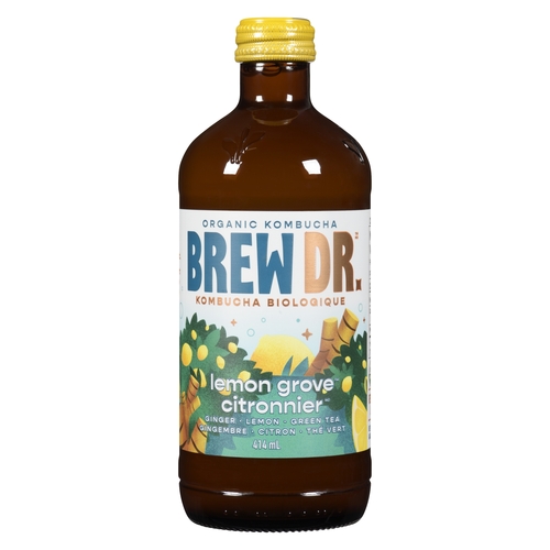 Brew Dr. - Organic Kombucha - Lemon Ginger Cayenne 414ml, 1 Each