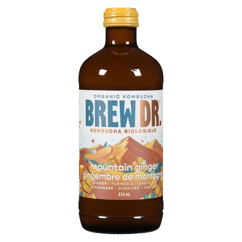 Brew Dr. - Organic Kombucha - Mountain Ginger 414ml, 1 Each