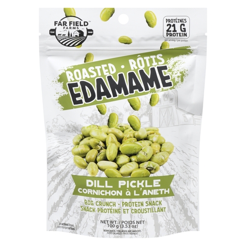 Far Field Farms Roasted Edamame - Dill Pickle 100g, 1 Each