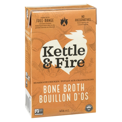 Kettle & Fire - Bone Broth - Mushroom Chicken 454ml, 1 Each