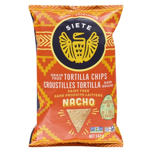 Siete Grain Free Tortilla Chips - Nacho 142g, 1 Each