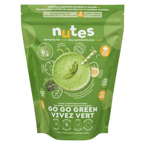 Nutes Smoothie - Go Go Green 390g, 1 Each