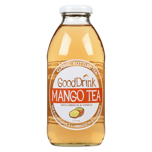 GoodDrink - Classic Bottled Tea - Mango Tea with Hibiscus and Vanilla 473ml, 1 Each