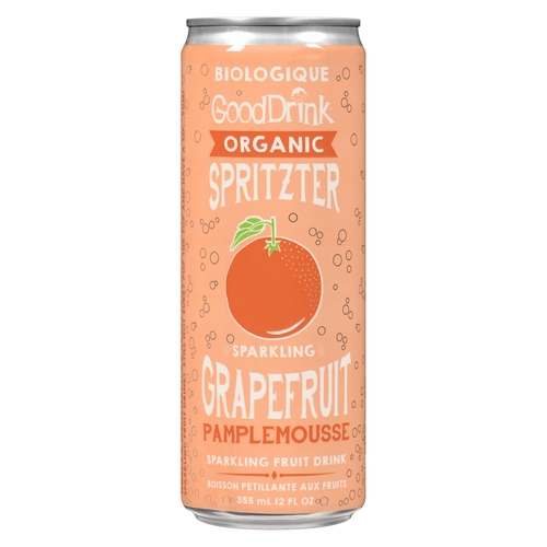 GoodDrink - Organic Spritzer - Sparkling Fruit Drink - Grapefruit 355m