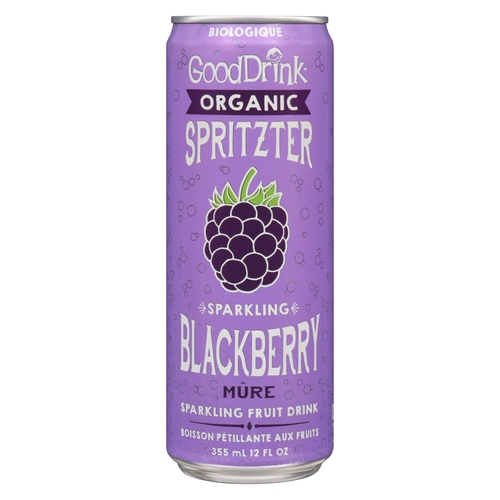GoodDrink - Organic Spritzer - Sparkling Fruit Drink - Blackberry 355m