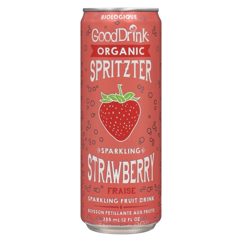 GoodDrink - Organic Spritzer - Sparkling Fruit Drink - Strawberry 355m