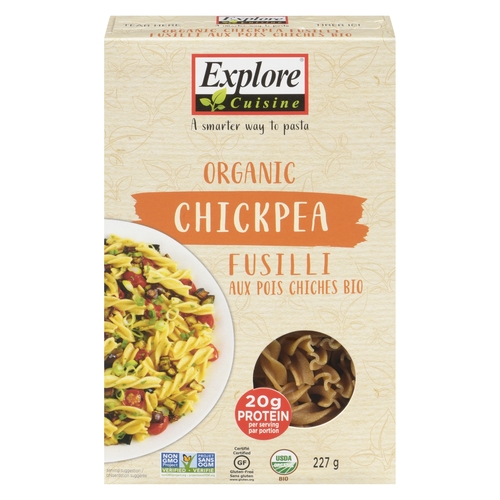 Explore Cuisine - Organic Pasta - Chickpea Fusilli 227g, 1 Each