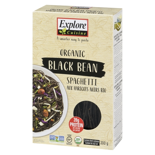 Explore Cuisine - Organic Pasta - Black Bean Spaghetti 200g, 1 Each