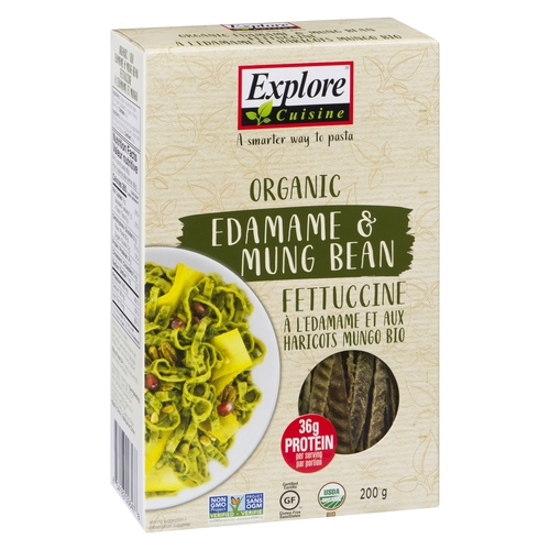 Explore Cuisine - Organic Pasta - Edamame & Mung Bean Fettuccine 200g, 1 Each