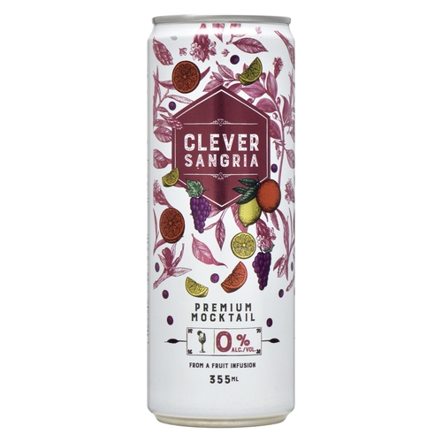 Clever - Premium Mocktail - Sangria 355ml, 1 Each