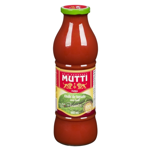 Mutti - Strained Tomatoes - Passata with Basil 680ml, 1 Each